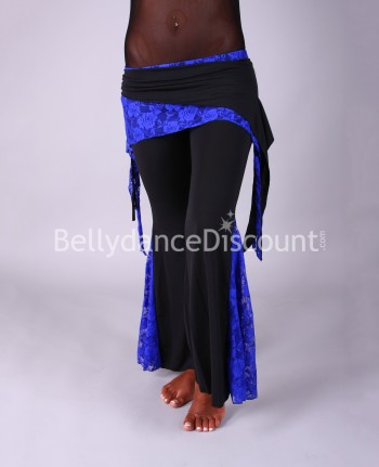 Pantalon noir dentelle bleu foncé pour cours de danse