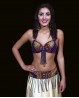 Set BH + Gürtel für den orientalischen Tanz in Violett und Gold