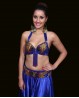 Set reggiseno + cintura di danza del ventre blu scuro e oro