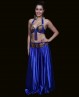 Bellydance bra + belt set dark blue and gold