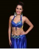 Set reggiseno + cintura di danza del ventre strass blu scuro