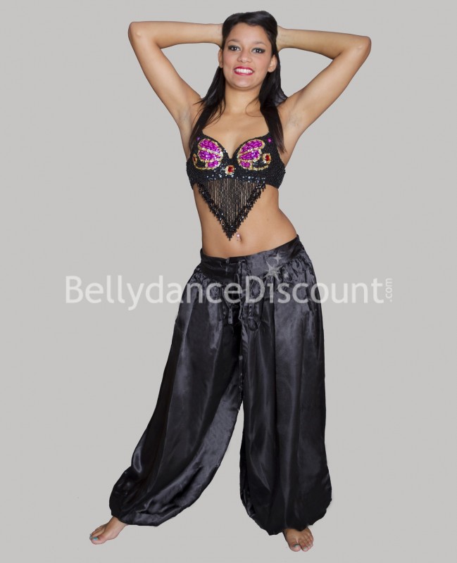 Black belly dance bra