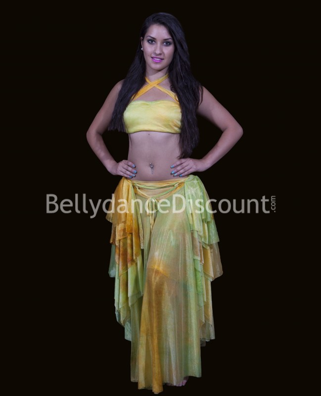 Top de danse dégradé jaune-vert