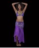 Top de danza del vientre brillante morado