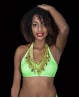 Top de danse orientale brillant vert pomme