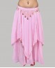 Light pink belly dance skirt with lining