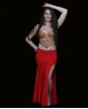 Jupe droite de danse orientale rouge