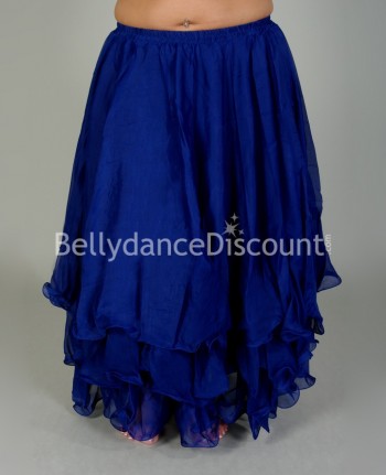 Dark blue belly dance skirt with lining