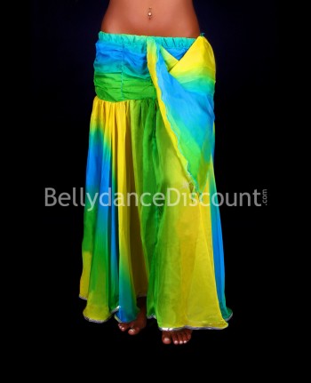 Multicolor belly dance skirt