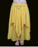 Yellow belly dance skirt with lining