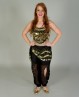 Black and gold covering belly dance top