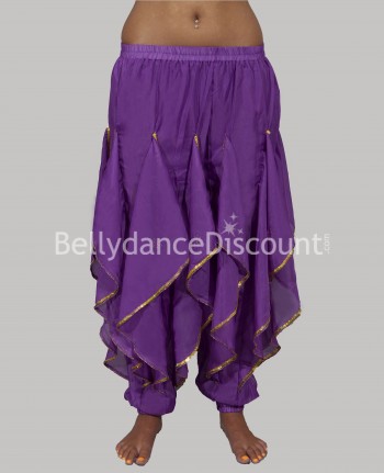 Pantalón Sarouel violeta para danza oriental y Bollywood