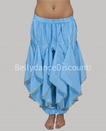 Pantalón Sarouel azul claro para danza oriental y Bollywood