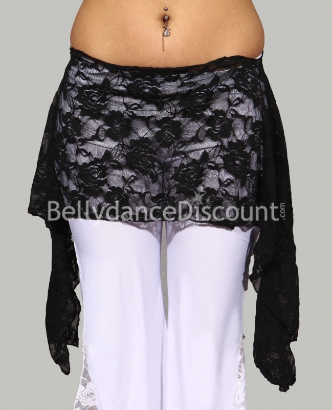 Hüft Gürtel für orientalischen Tanz in Schwarz aus Spitze