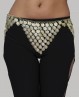 Ceinture métal de danse orientale sequins or