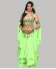 Bellydance veiled sleeves light green