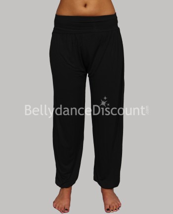 Sarouel noir en coton pour cours de danse
