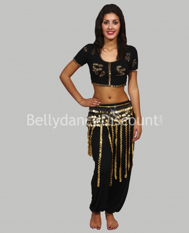 Sarouel noir en coton pour cours de danse