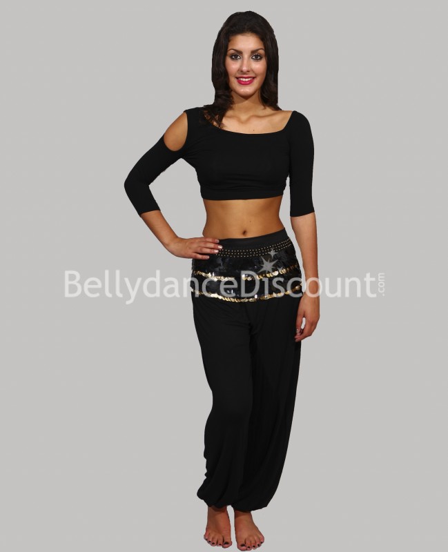 Black cotton Harem pants for dance classes