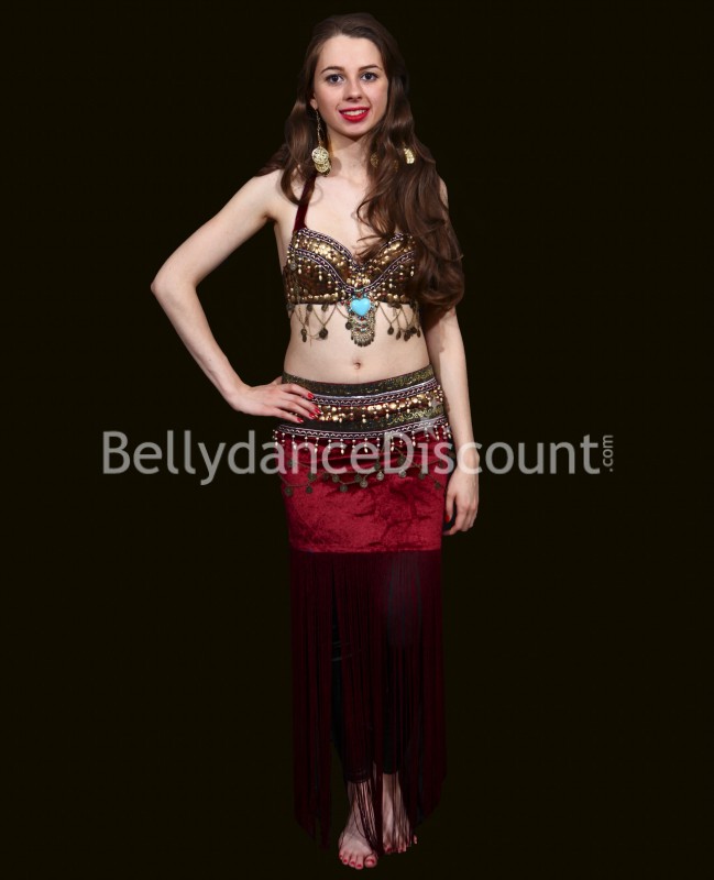 Tribal bellydance costume red