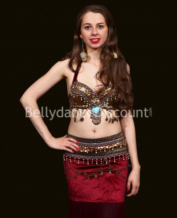 Tribal bellydance costume red