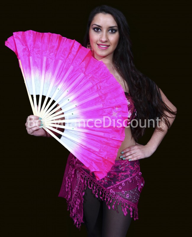Große Fächer für den orientalischen Tanz in Fuchsia