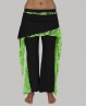 Pantalon noir dentelle verte pour cours de danse