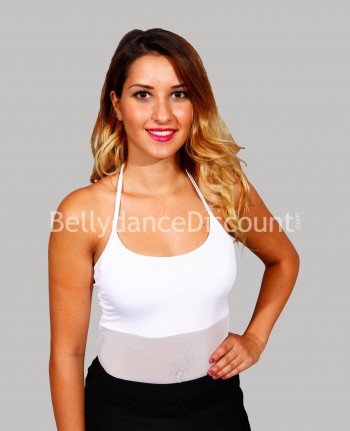 Top bianco da lezione di danza