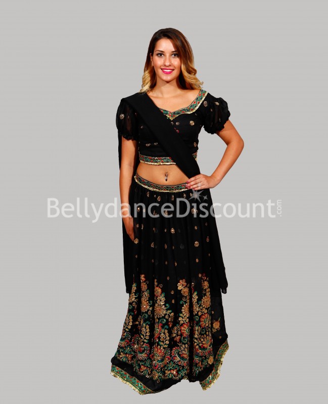 Traje Bollywood 3 piezas negro