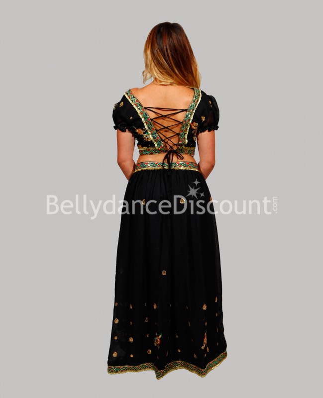 Costume Bollywood 3 pezzi nero