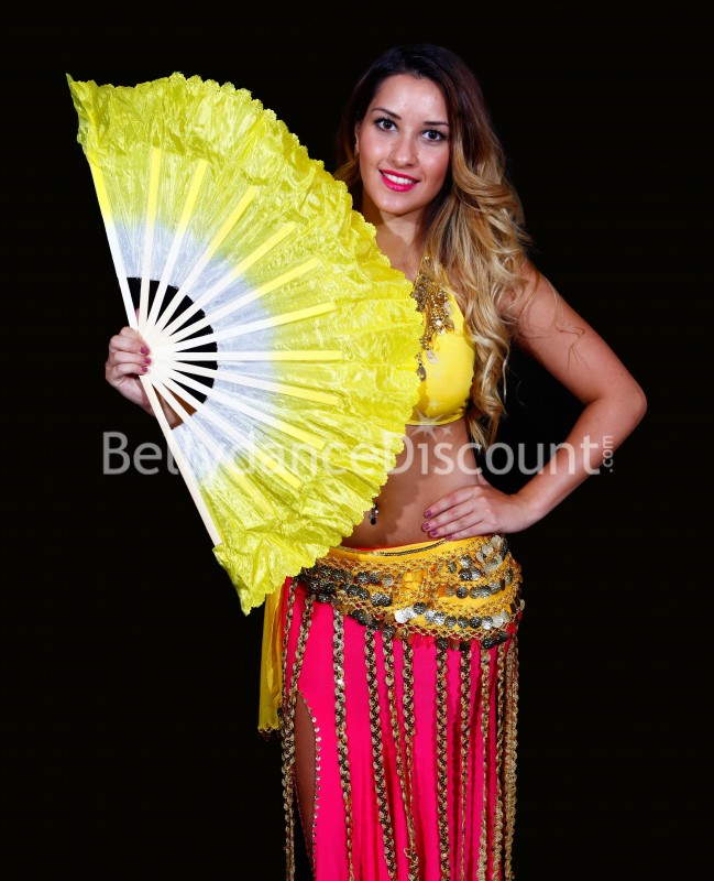 Abanico amarillo para danza del vientre