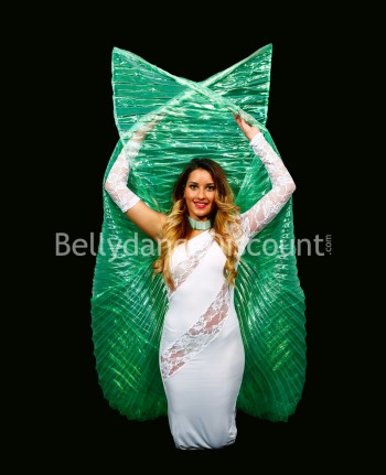 Green transparent belly dance Isis wings
