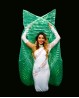 Alas de Isis transparentes verdes claras para danza del vientre