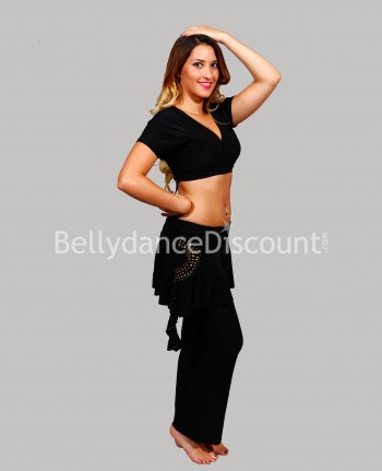 Black pants with gold strass for dance classes