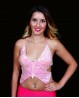 Top di danza del ventre "farfalla" rosa pallido