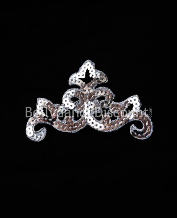 Orientalisches Motiv zum aufnähen in silber