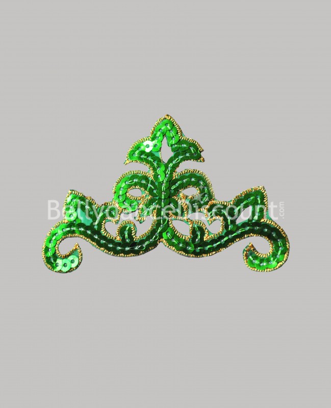 Motif oriental à coudre vert