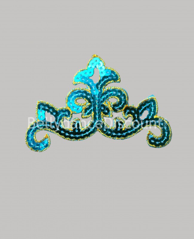 Motif oriental à coudre bleu clair Motif oriental à coudre bleu clair
