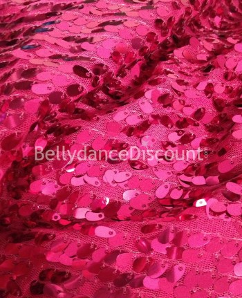 Tissu fuchsia scintillant vendu au mètre