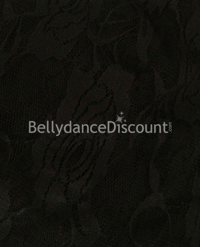 Pizzo estendibile nero venduto al metro