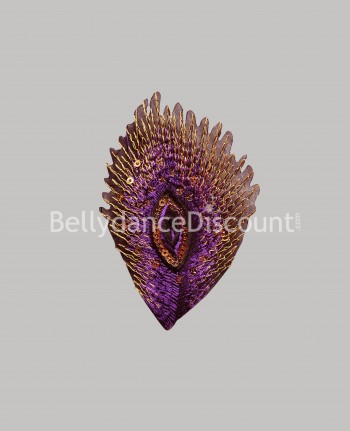 Motivo pluma violeta para coser