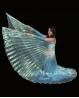 Ali di Iside di danza del ventre azzurre trasparenti