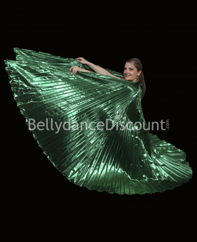 Green opaque belly dance Isis wings