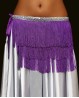 Ceinture de danse orientale violette à franges