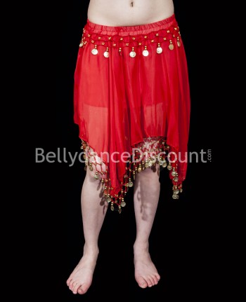 Jupe courte de danse orientale rouge