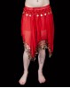 Falda corta roja para danza del vientre