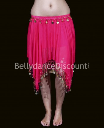 Fuchsia belly dance short skirt