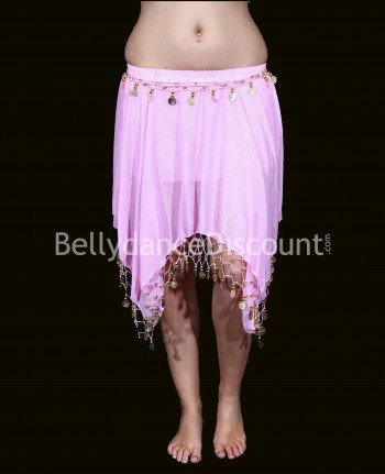 Light pink belly dance short skirt