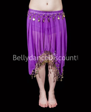 Purple belly dance short skirt