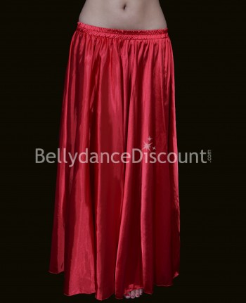 Red belly dance satin skirt